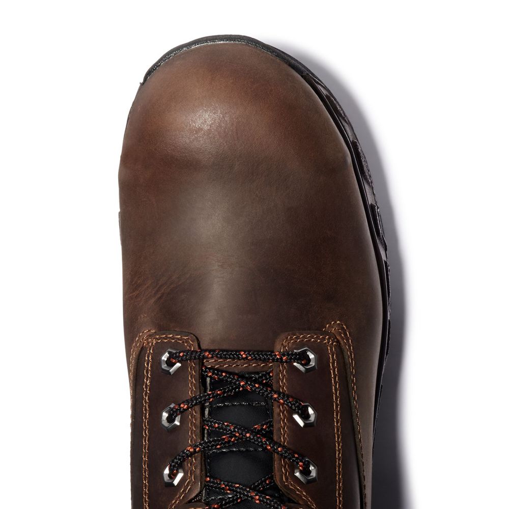 Timberland Μποτακια Εργασίας Ανδρικα Καφε - Pro® Workstead 6\" Comp Toe - Greece 3285617-MC